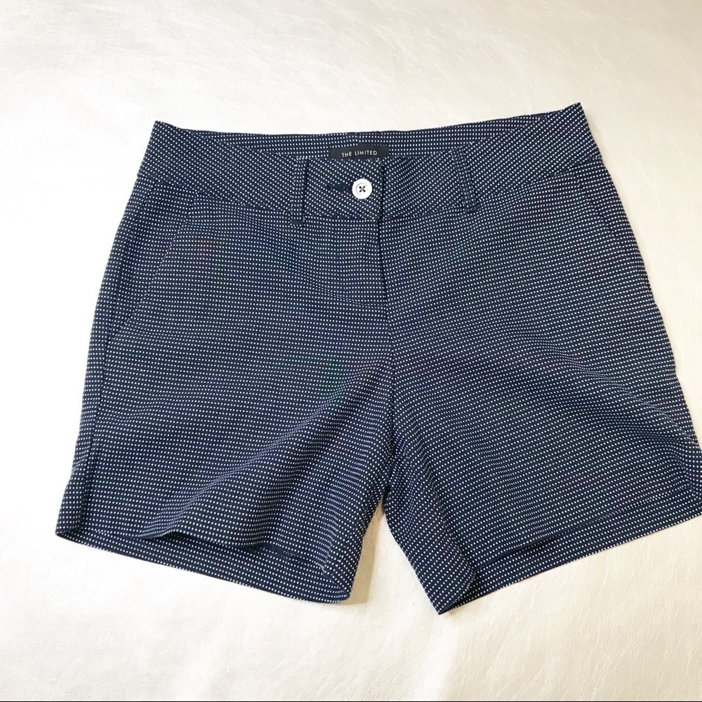 The Limited geometric print navy & white shorts 4